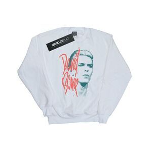 David Bowie Mens Mono Stare Sweatshirt / White